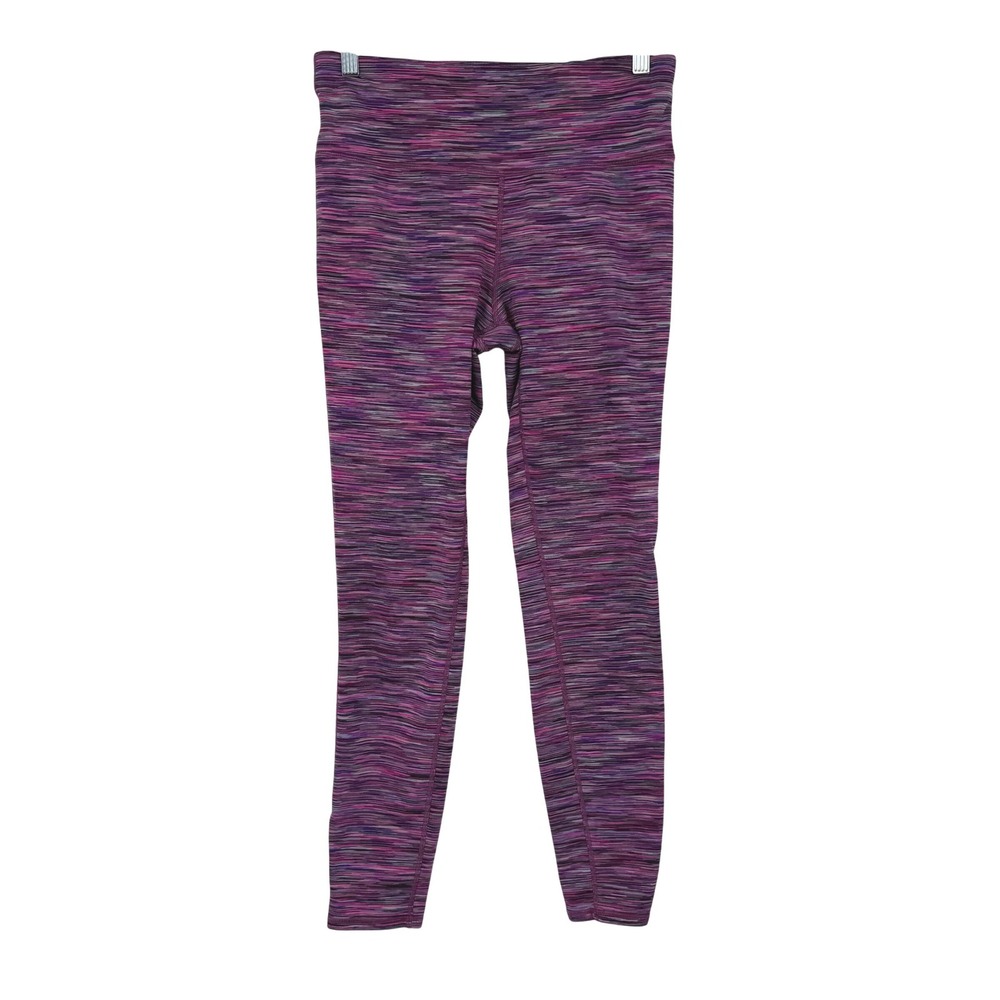 Prana Leggings Medium Purple Space Dye High Rise Yoga Pants Gym Athletic Wear